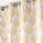 Rideau a oeillets tamisant 140 x 260 cm jacquard Floriani Jaune