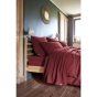 Drap plat 240 x 300 cm Double gaze de coton luxe Gaïa Lie de vin
