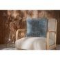 Coussin Déhoussable 45 x 45 cm en Fausse Fourrure – Bleu artic Sven