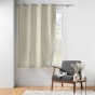 Lot de 2 Rideaux petite hauteur 135 x 180 cm isolant thermique microfibre Micropolar Beige