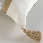 Coussin dehous. compr. pompons 30 x 50 cm coton/polyester imp vivoline des place Sans