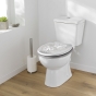 Abattant wc charnieres metal 37.5 x 46 cm mdf imprime Amber