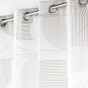Rideau a oeillets 140 x 280 cm polyester imprime Esquisse Blanc