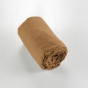 Drap housse flanelle chaude 140 x 190 cm Bonnet 30 cm Candice Camel