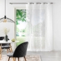 Panneau a oeillets 140 x 240 cm voile sable brode edenia Blanc