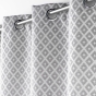 Rideau a oeillets 140 x 260 cm jacquard chenille Mariella Gris