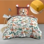 Pack housse de couette enfant 140 x 200 cm Lionceau + drap housse 90 x 190 Jaune
