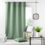 Rideau grande hauteur 140 x 280 cm polyester uni Essentiel Sauge