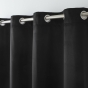 Rideau isolant thermique a oeillets 140 x 260 cm isolant/velours relief Polarchic Noir