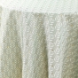 Nappe ronde (0) 180 cm polyester imprime metallise piana Sauge