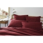 Taie d'oreiller gaze de coton tissée  50 x 70 cm Gaia Match Lie de vin