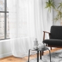 voilage largeur baie vitrée 400 x 240 cm voile sablé Lissea Blanc