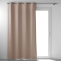 Rideau a oeillets 135 x 260 cm 100% occultant thermique uni occultissime Noisette