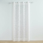 Panneau a oeillets 140 x 280 cm voile tisse applique karla Blanc