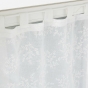 Paire droite passants 2 x 60 x 160 cm voile tisse applique karla Blanc