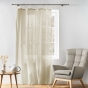 Panneau a passants jute 140 x 240 cm polycoton uni Belani Beige