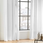 Lot de 2 rideaux aérien 140 x 260 cm microfibre Absolu Blanc