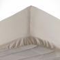 Drap housse 2 personnes 160 x 200 cm microfibre unie oscar Naturel