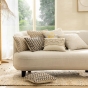 Coussin déhoussable avec pompons 45 x 45 cm – Polycoton imprimé métallisé Layoa
