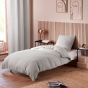 Housse de Couette "Gaze de Coton" 140x200 1 place + Taie d'Oreiller Perle
