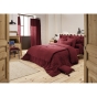 Lot de 2 rideaux 140 x 300 cm réglables double gaze de coton Bordeaux
