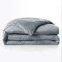 Housse de Couette 240 x 220 cm - Satin d’Eucalyptus Uni Lysandre Stone