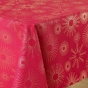 Nappe rectangle 150 x 300 cm polyester imprime metallise pampille Rouge/or