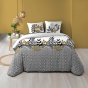 Parure de couette imprimée 220x240 cm + 2 taies 100% coton 57 fils Catalia