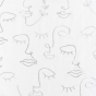 Voilage a oeillets 140 x 240 cm en voile imprimé métallisé Artyline Blanc/argent