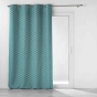 Rideau a oeillets 140 x 260 cm jacquard chenille Mariella Petrole