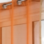 Voilage a oeillets 140 x 240 cm voile sable + bandes en jute Terracotta