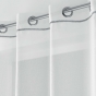 Panneau a oeillets 140 x 240 cm voile sable+bande fantaisie etincelle Blanc