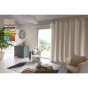 Rideau luxe baie vitrée occultant + isolant polaire L280 x H260 cm Inuit Naturel
