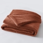 Bout de lit 90 x 200 cm velours de coton césar terracotta Orange