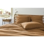Taie d'oreiller gaze de coton tissée  50 x 70 cm Gaia Match Camel