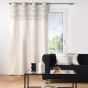 Lot de 2  Rideaux tamisant 140 x 240 cm coton recyclé + fils coupés Linechic Naturel