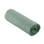 Lot de 2 Drap housse percale de coton 78fils ultra doux 160 x 200 cm Tilleul