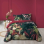 Pack parure couette 260 x 240 cm 100% coton Fauvette + drap housse 160 x 200 cm Pétrole