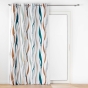 Lot de 2 rideaux a oeillets 140 x 260 cm polyester imprime Lisana