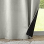 Rideau thermique phonique 140 x 260 cm 100% occultant/velours relief shadow Perle