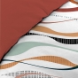 Housse de couette 240 x 220 cm polycoton  52 fils + 2 taies Vagueline rouge
