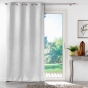 Lot de 2 rideaux 100% occultant 135 x 240 cm velours frappé Anthéa Blanc