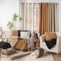 Rideau tamisant à œillets bouclette unie Wooly Beige 140 x 240 cm