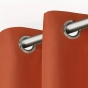 Lot de 2  Rideaux occultant a oeillets 135 x 240 cm Occult Terracotta
