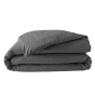 Housse de Couette Gris foncé en Percale de Coton - Douceur et Élégance 260 x 240 cm