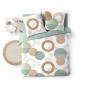 Housse de couette 200 x 200 cm coton 42 fils + 2 taies Lunabella blanc