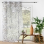 voilage grande hauteur 140 x 280 cm voile sablé imprimé Tilda Blanc
