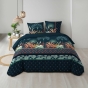 Housse de couette 240 x 220 cm coton 57 fils + 2 taies Floriana