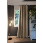 Lot de 2 rideaux occultant 140 x 280 cm grande hauteur Obscure Beige