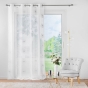 Panneau a oeillets 140 x 240 cm voile sable brode metallise sublimini Blanc